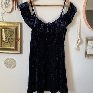 Navy velvet party dress